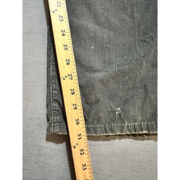 Z‎ BRAND Corduroy Pants Mens 36x30 Green Pocketed Belted Zip Patched. - Picture 10 of 12